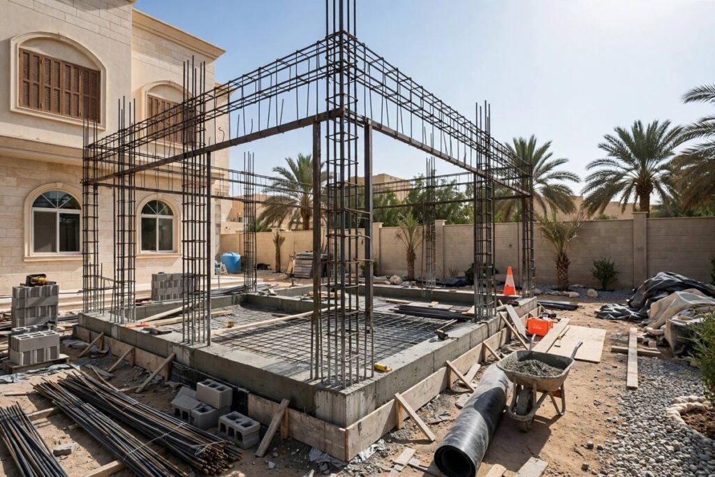 مقاول ملاحق الرياض - بناء ملحق خارجي - المصطفي 0555042403