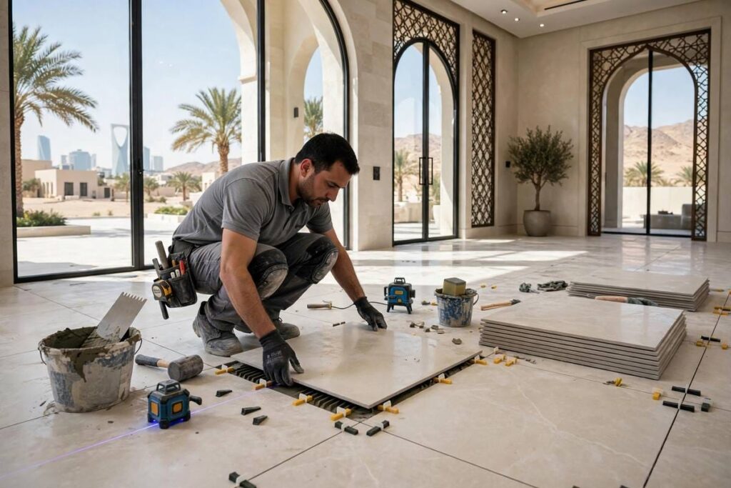 مبلط سيراميك وبورسلين الرياض - تركيب ارضيات - 0555042403